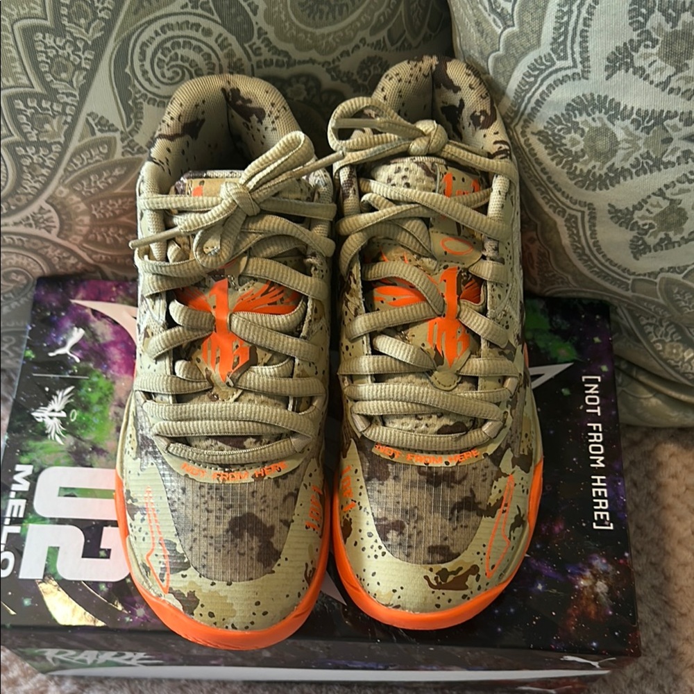 Puma Tan and Orange Sneakers for Everyday Comfort